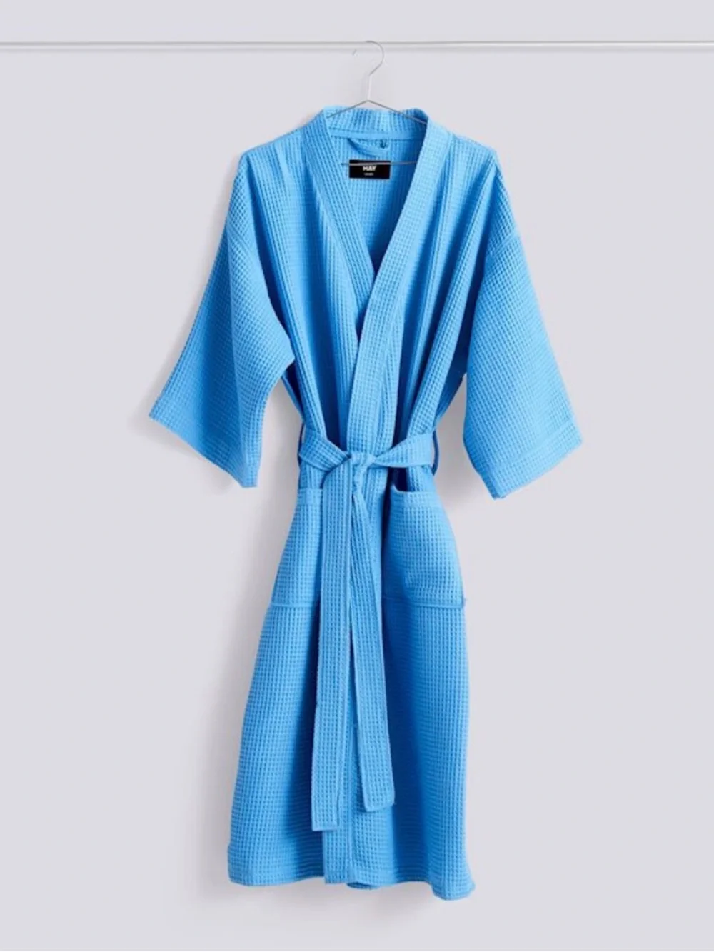 blue waffle dressing gown Mainstays Weave Bath Robe Color::#58-White
